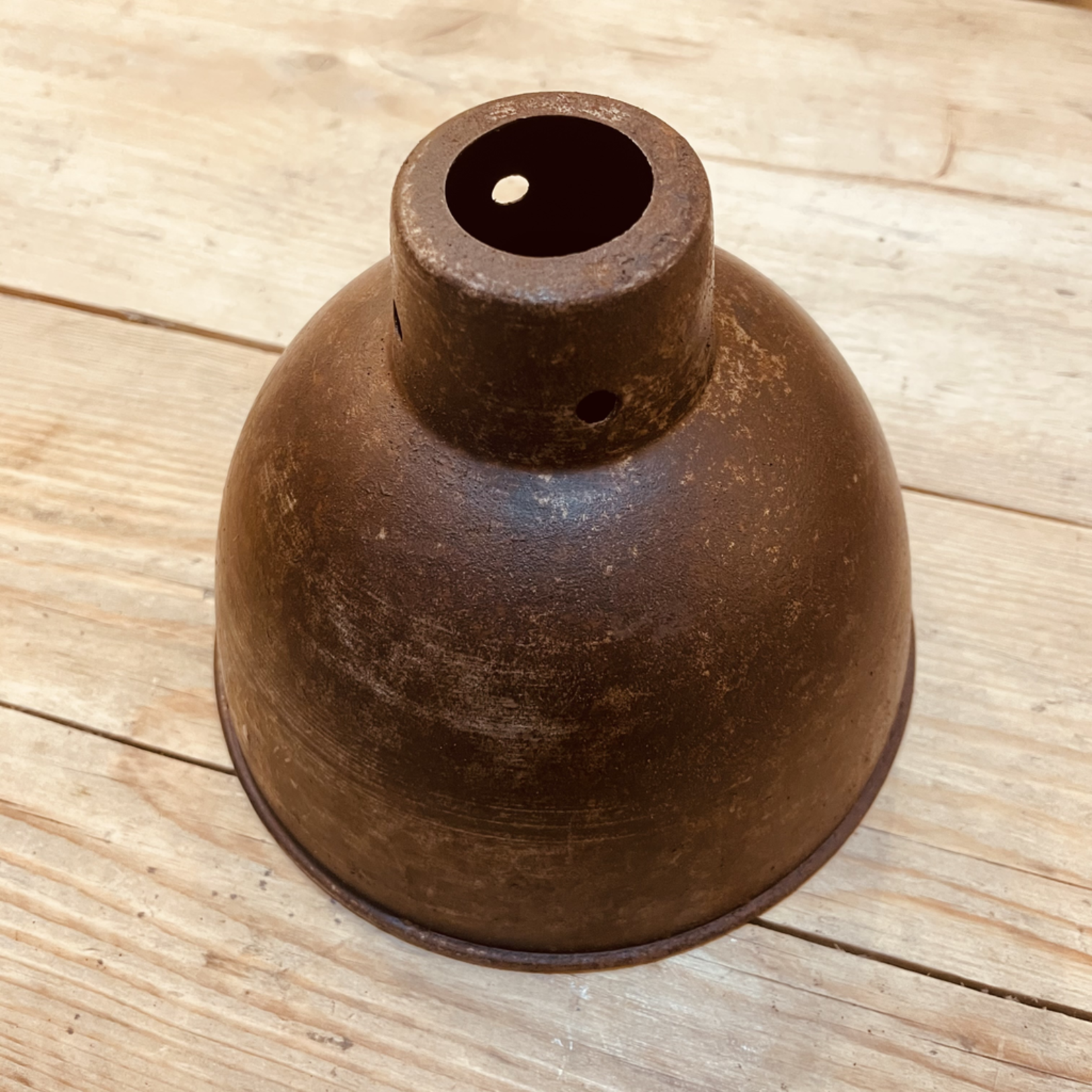 IRON RANGE Small Raw RUSTY Metal Light Shade Antique Iron (30mm Hole - fits our bayonet and E14 with grip or sits on top of the E27 lampholders )