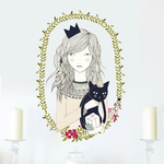 Chispum CAT GIRL wall sticker 58X80CM