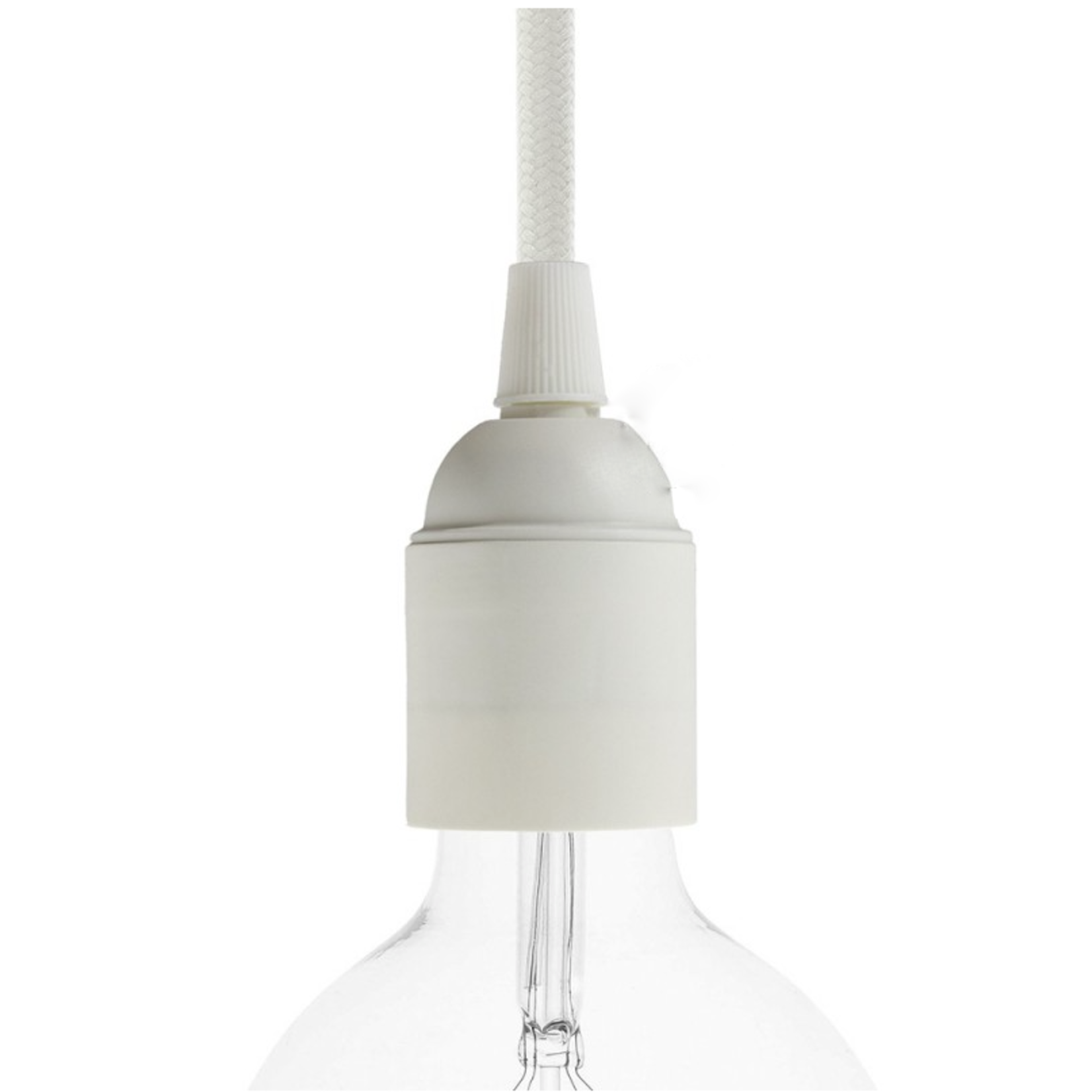 CCIT White Thermoplastic E27 smooth lampholder