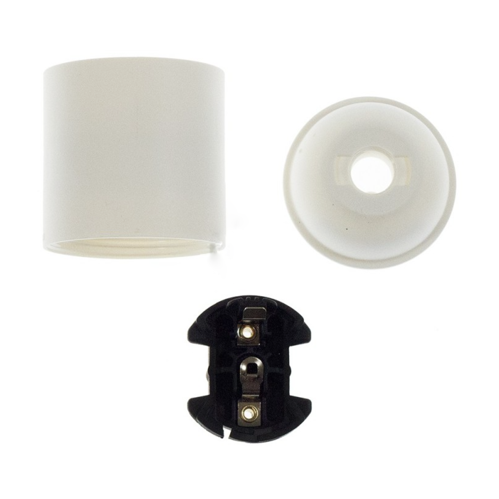 CCIT White Thermoplastic E27 smooth lampholder