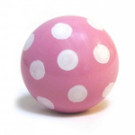 Pink Knob & White Spot Ceramic Cupboard Knob