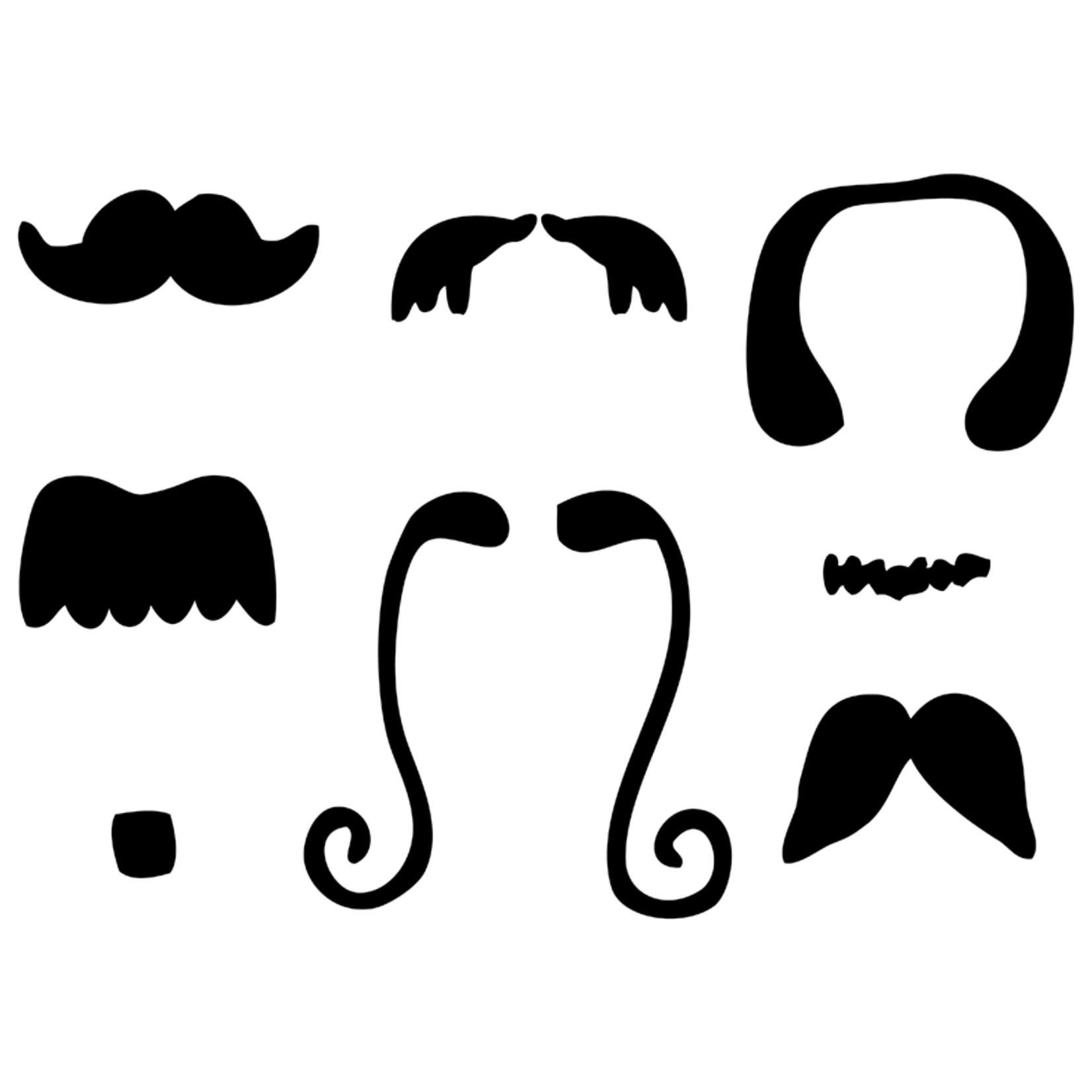 Chispum Moustache Wall sticker 28x31cm