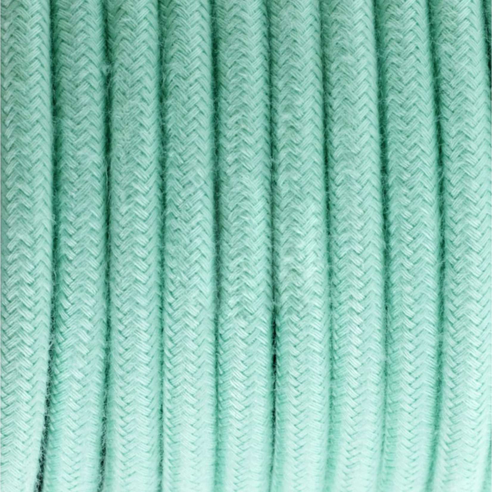 CCIT Per Metre - Round Pastel Mint Electric Cable Flex cotton 3 core: 0.75cm Diameter