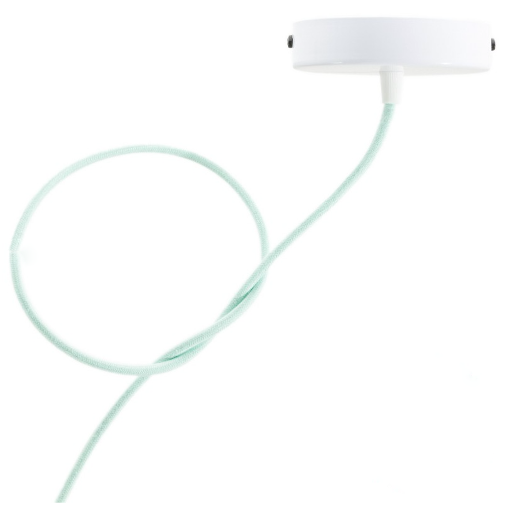 CCIT Per Metre - Round Pastel Mint Electric Cable Flex cotton 3 core: 0.75cm Diameter