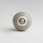 BoDuck Bonbon Ceramic Round Door Knob Dove Grey