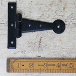 IRON RANGE Black Tee Hinge Light Duty Penny End Hand Forged Beeswax 10.5cm