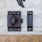 IRON RANGE Oval Cupboard Latch/Lock Cast Antique Iron LOCK