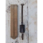 IRON RANGE Double Coat Hook - Spoon Head Cast 4 Hole back plate  Waxed Ant Iron