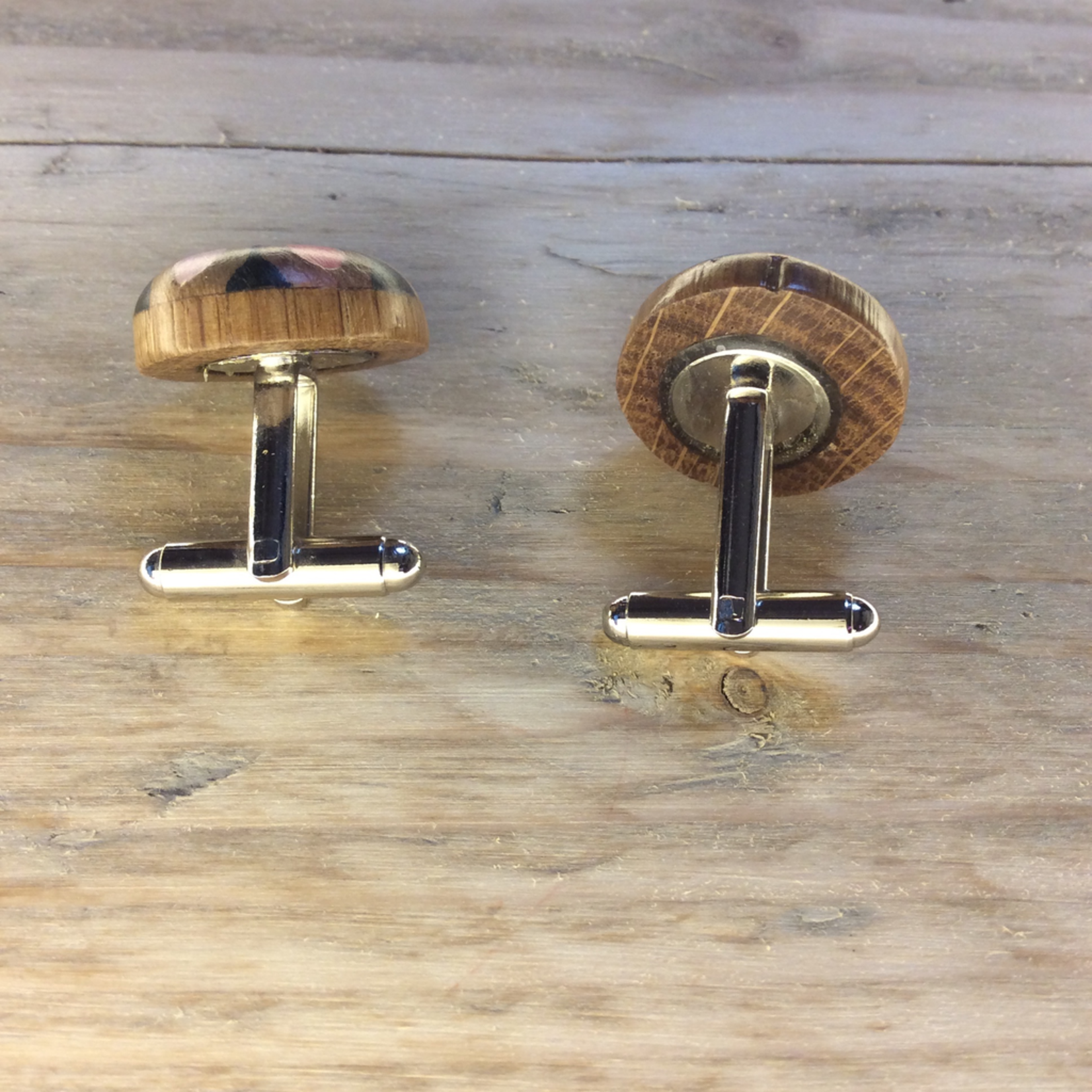 ZW Round Cufflinks in Pink