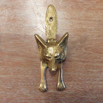 IRON RANGE Brass Fox Door Knocker