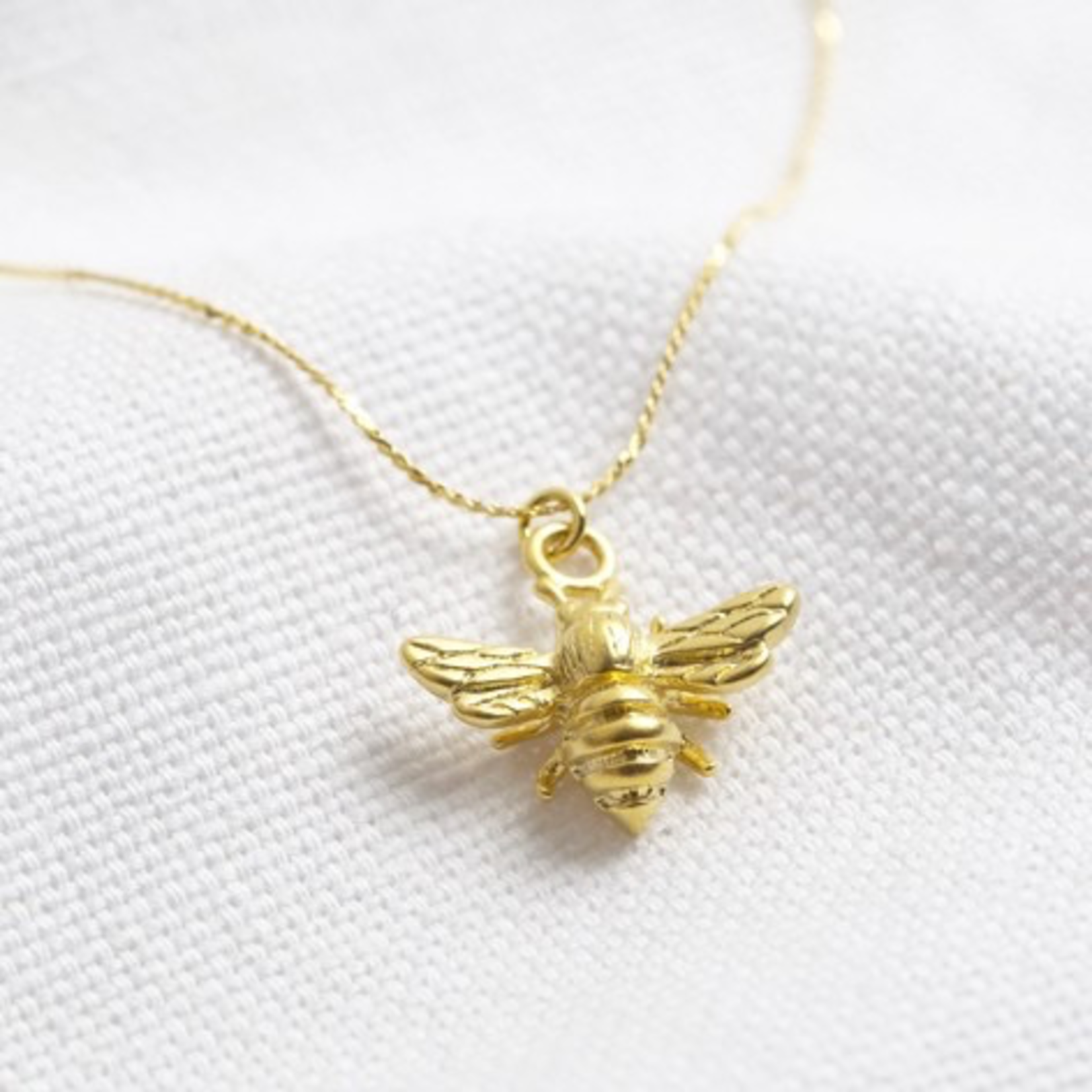 Lisa Angel Matt gold bee necklace