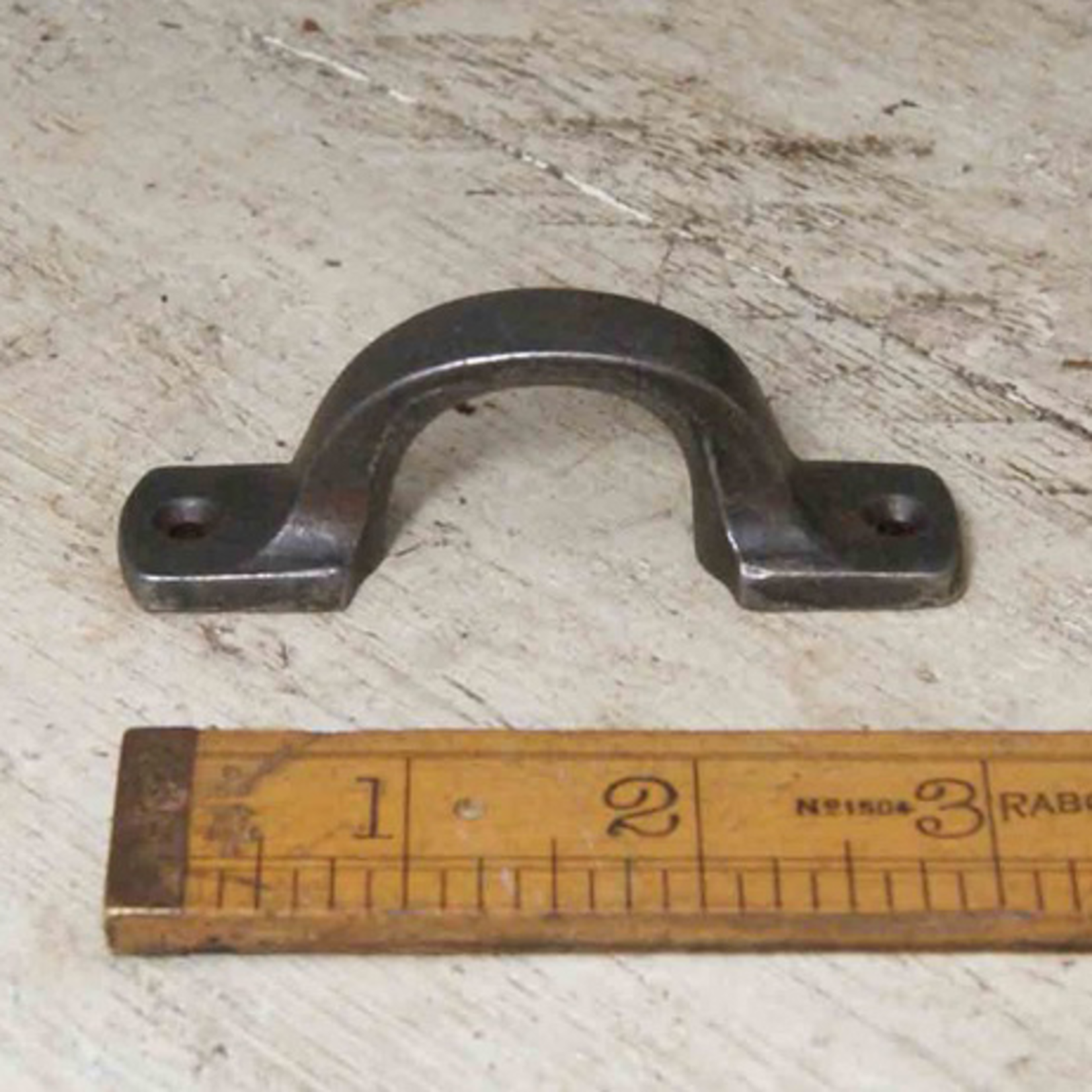 IRON RANGE Square D Pull Handle Cast Ant Iron 75mm TINY