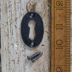 IRON RANGE Oval Iron Escutcheon Keyhole