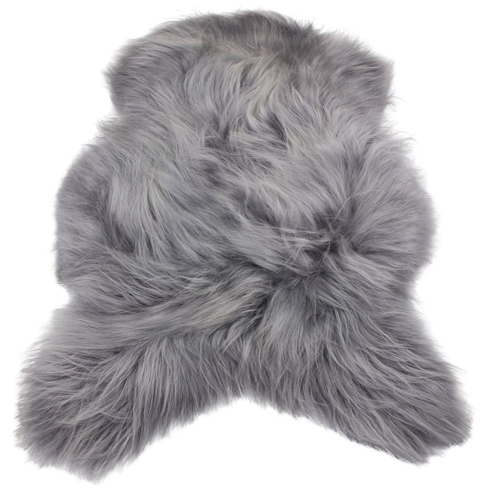 Single Icelandic Sheepskin Soft Grey Size: 70 - 95cm to 110 - 120cm  All Hides are Natural & will Vary