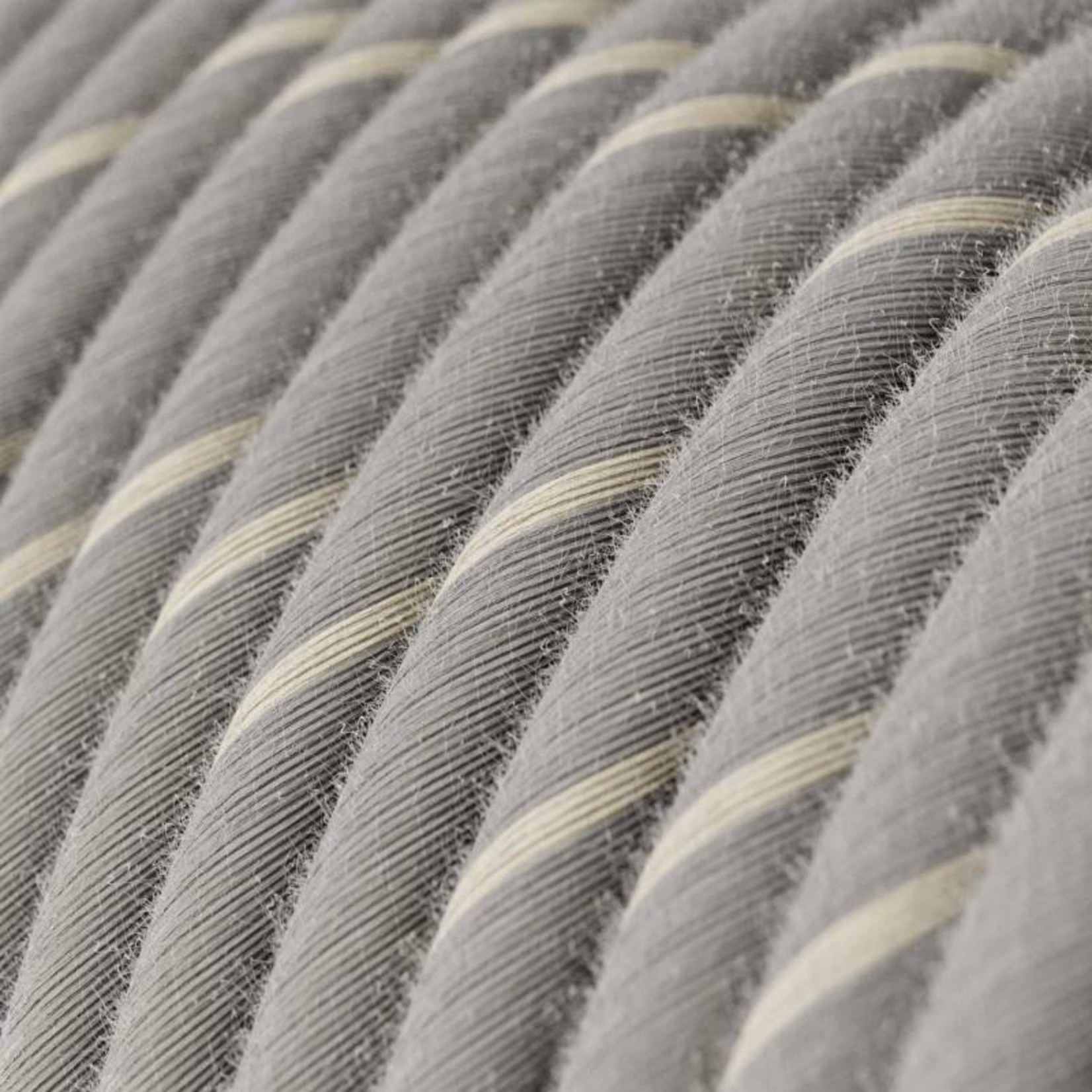 CCIT Per Metre - Round Electric Cable Flex 3 Core Vertigo covered by Eggnog Linen and Cotton