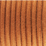 CCIT Per Metre - Round  Electrical Cable Flex 3 core covered with Cotton solid color fabric Deer - a warm Orangy Brown flex