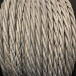 CCIT Per Metre - Twisted Cotton Elephant Grey 3 core electric cable flex 0.75cm