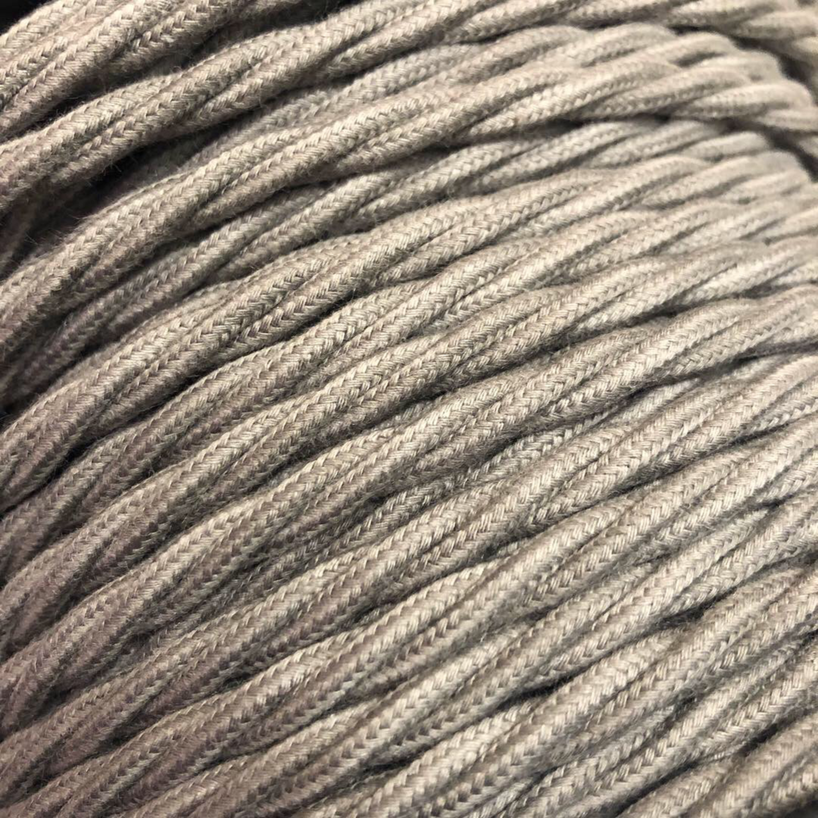 CCIT Per Metre - Twisted Cotton Elephant Grey 3 core electric cable flex 0.75cm