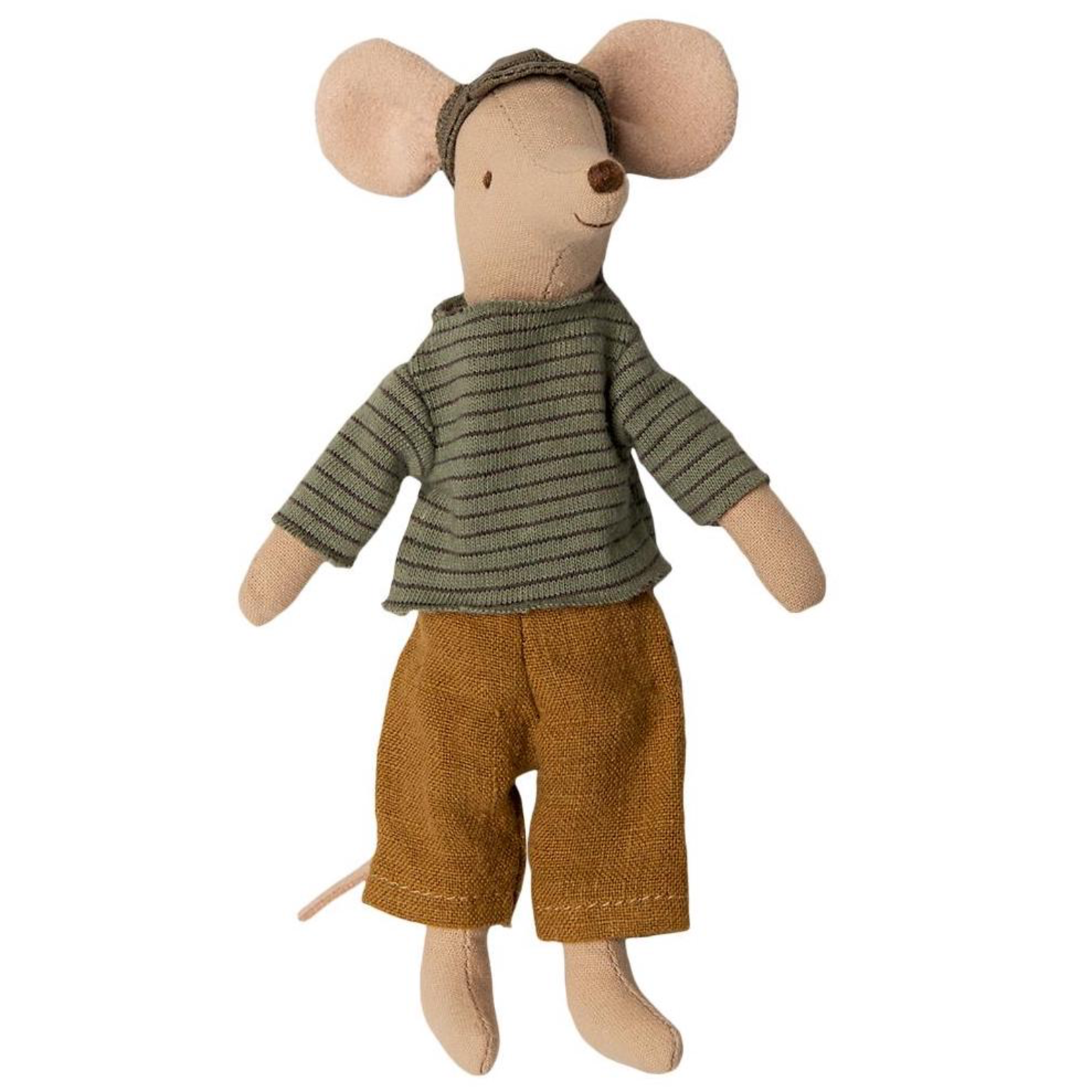 Maileg Maileg Dad CLOTHES for Mice - Green top, brown pants, hat