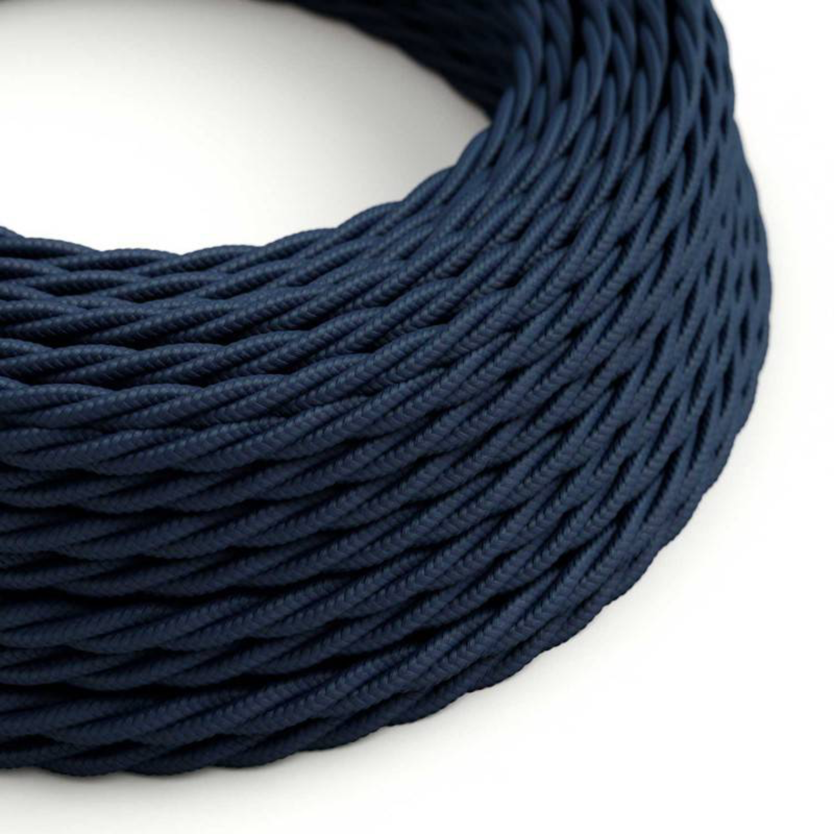 CCIT Per Metre - Rayon Twisted Fabric  Electrical Cable Flex Dark Blue