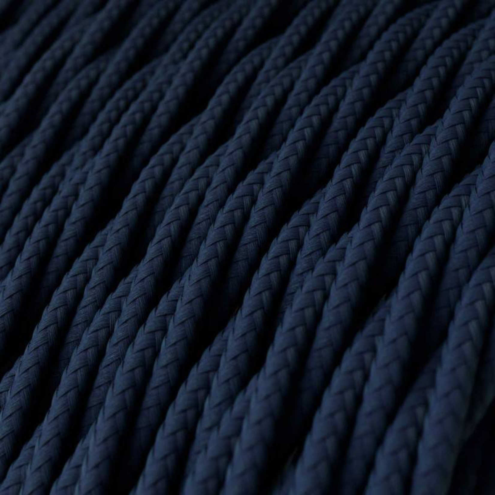 CCIT Per Metre - Rayon Twisted Fabric  Electrical Cable Flex Dark Blue