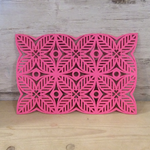 AllJoy Design 2 x Felt square flower placemats in Pink