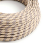 CCIT Per Metre - Round  Electrical Cable Flex 3 Core Vertigo covered by Cotton and Linen With Copper Thread