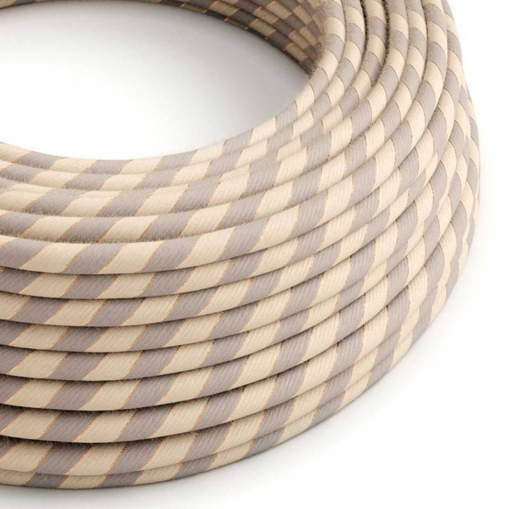 CCIT Per Metre - Round Electric 3 Core Vertigo Cable covered by Cotton and Linen With Copper Thread Flex