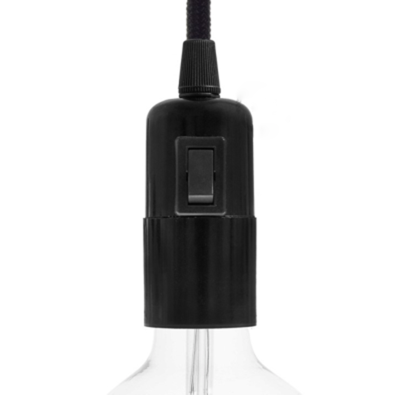 CCIT E27 lampholder with switch in black bakelite