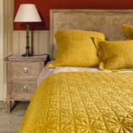 Forever England Forever England Stonewash Cotton Ochre Single Bedspread (190 x 260cm)