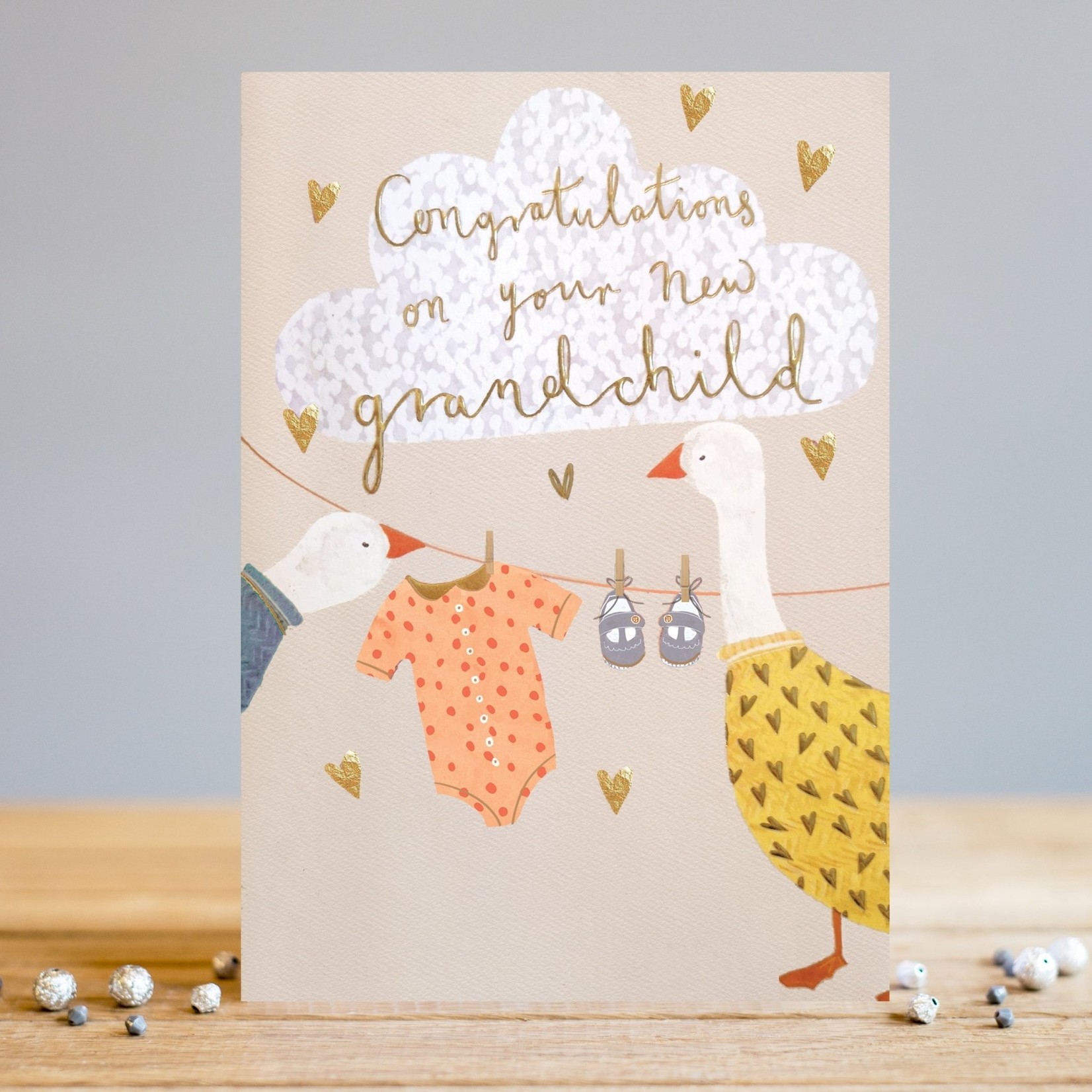 Louise Tiler New Grandchild Geese Card