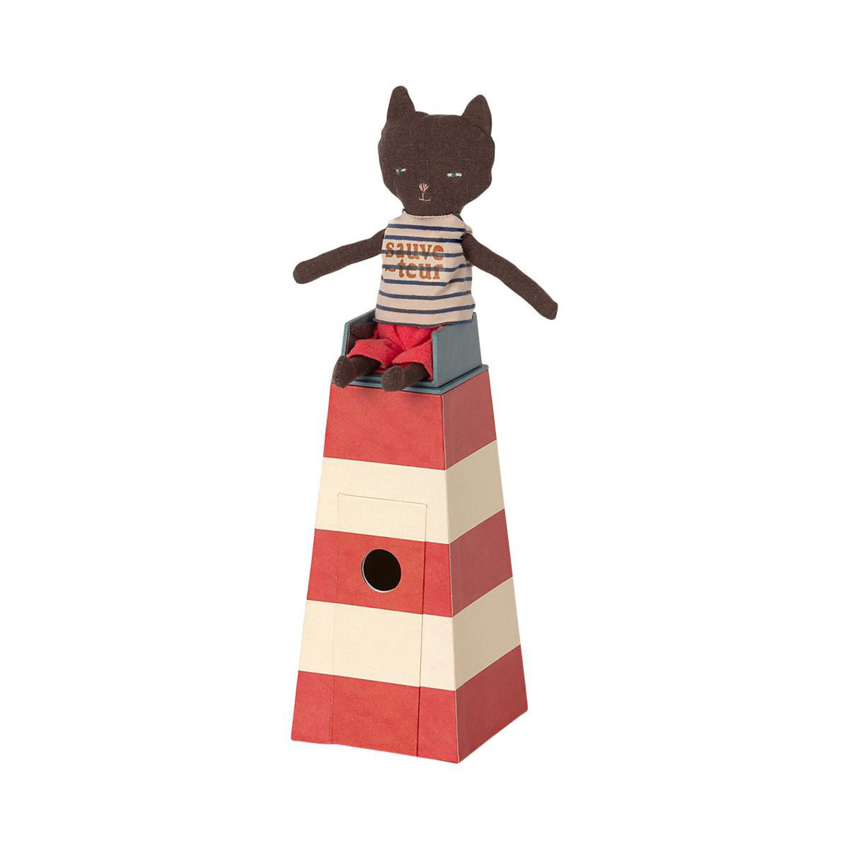 Maileg Maileg Sauveteur, Lifeguard Tower with cat