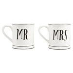 Sass and Belle Mr and Mrs Mug - Black and White