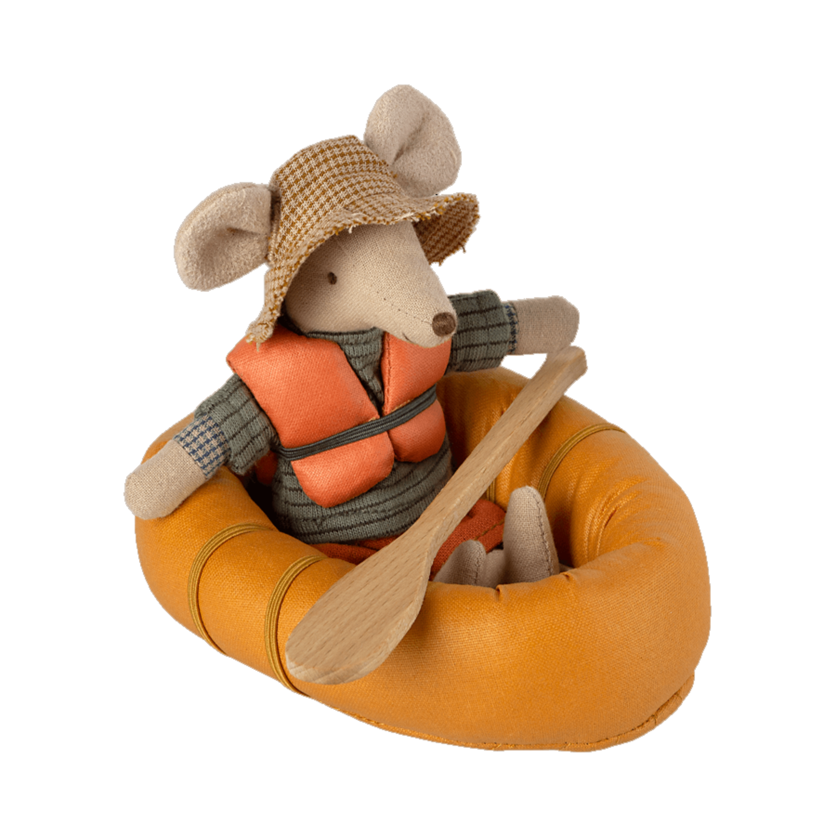 Maileg Maileg Rubber Dinghy boat, Mouse - Dusty yellow NEW