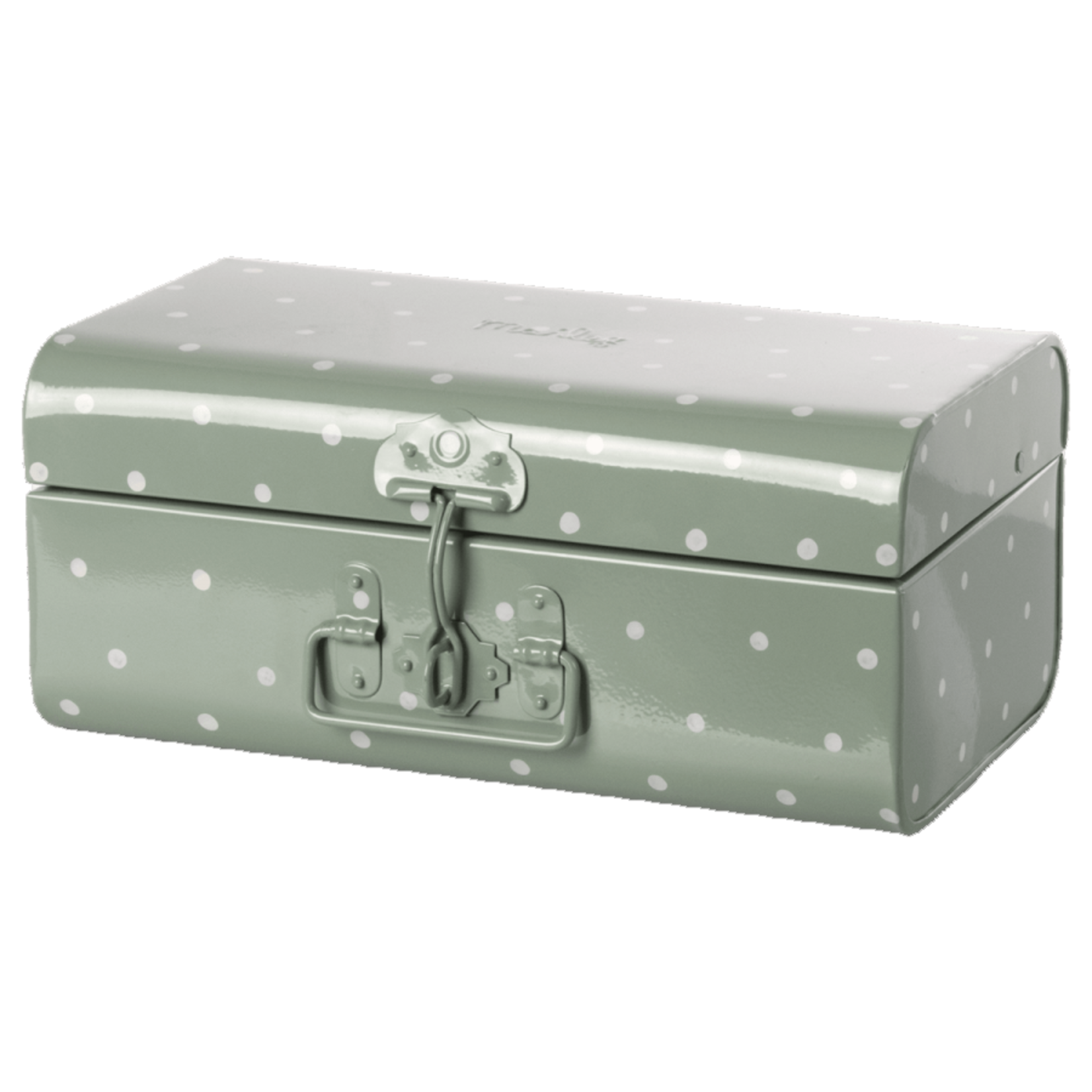 Maileg Maileg Storage suitcase Small - Mint w. dots