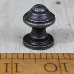 IRON RANGE Knob & Base Plate Victorian Cast Antique Iron 20mm Dia