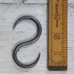 IRON RANGE Single Hanging Meat Hook 'S' Shape Hand Forged Antique Iron 3.0"