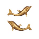 Sass and Belle SET OF 2 - Gold Dolphin Drawer Knob