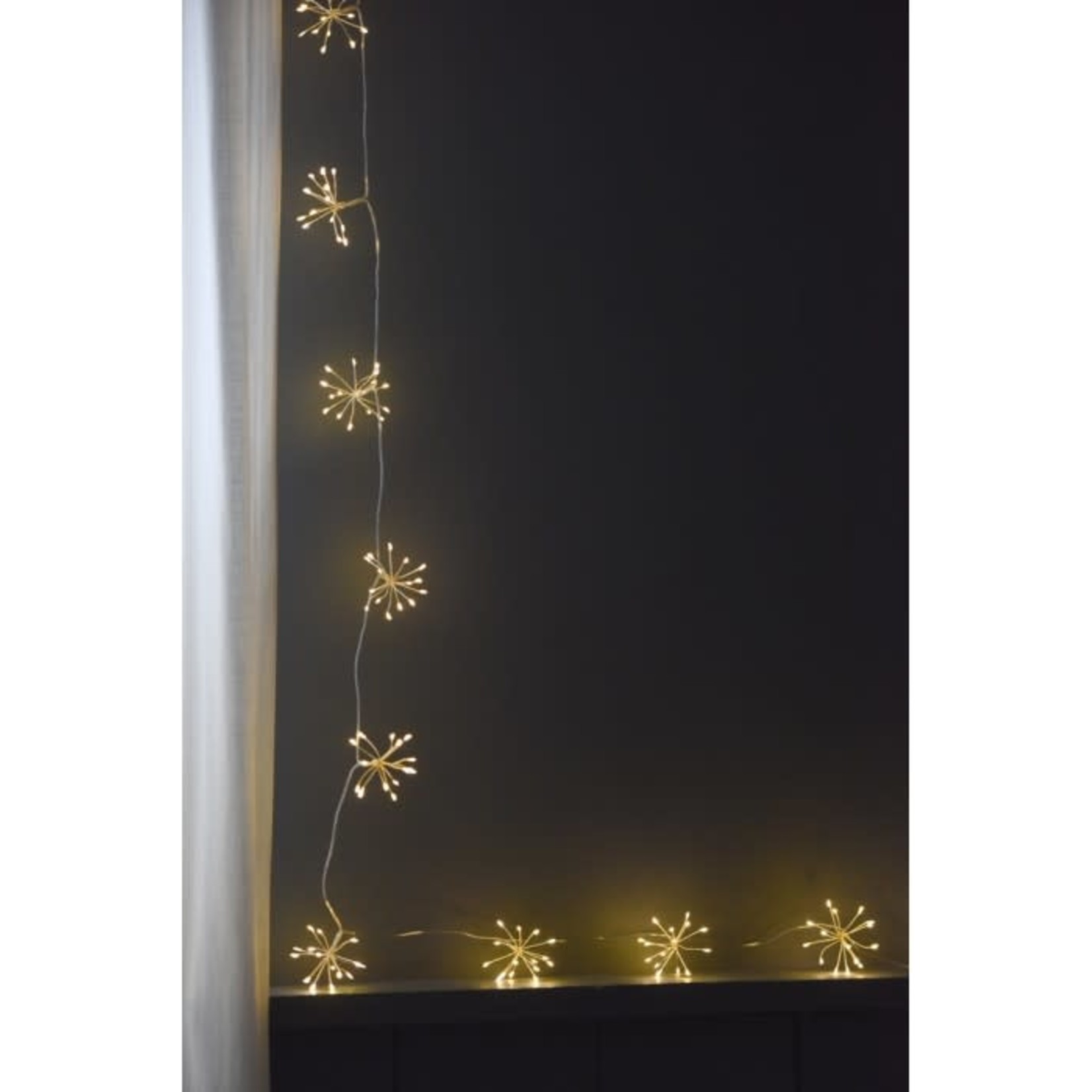 Light Style London Starburst Chain fairy lights (Silver) Battery Operated