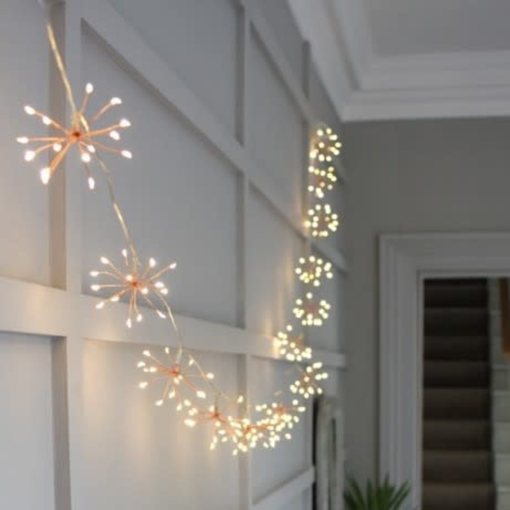 Light Style London Starburst Chain Copper Fairy Lights 3m Illuminated Length Mains UK Plug