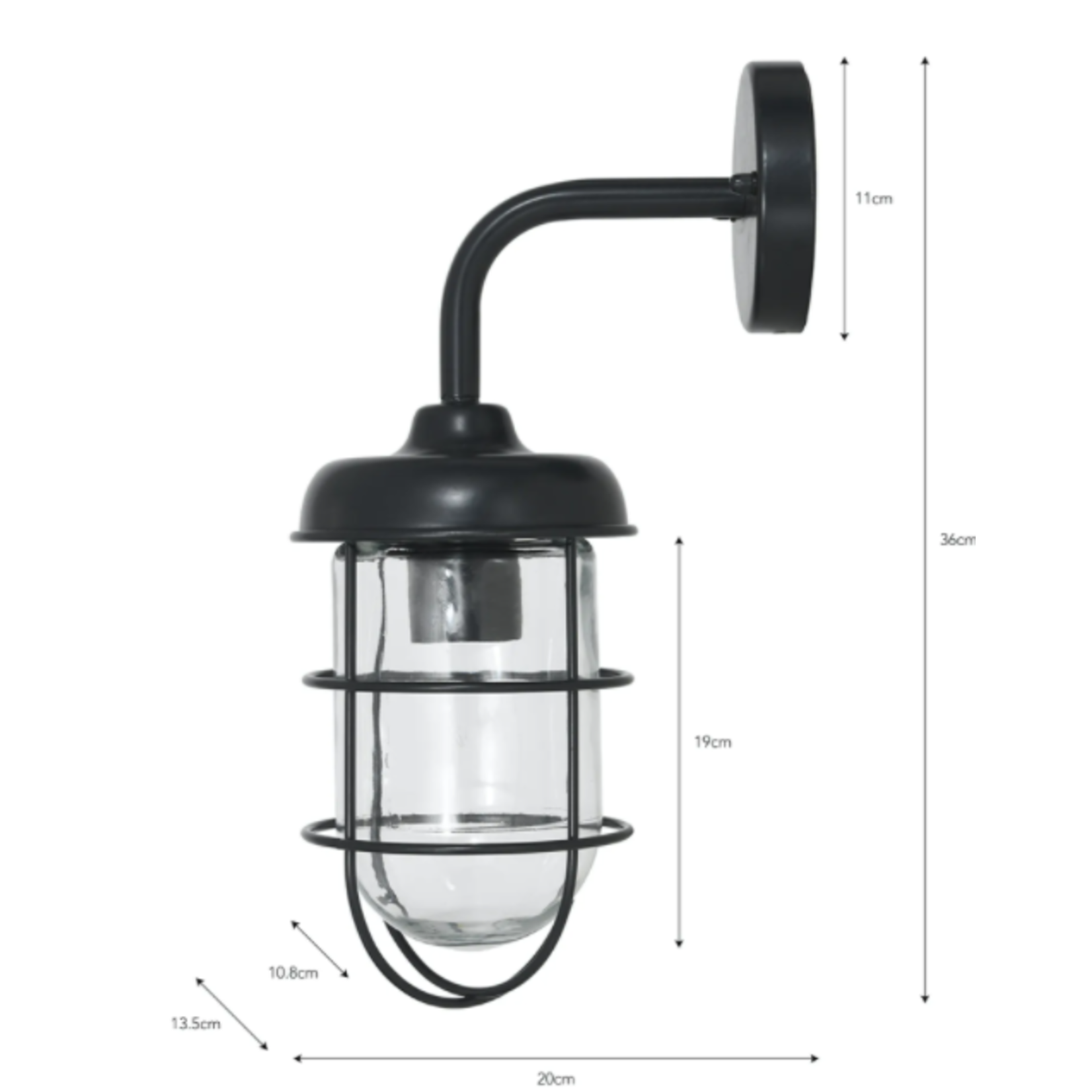 Garden Trading Carbon Harbour Wall Light