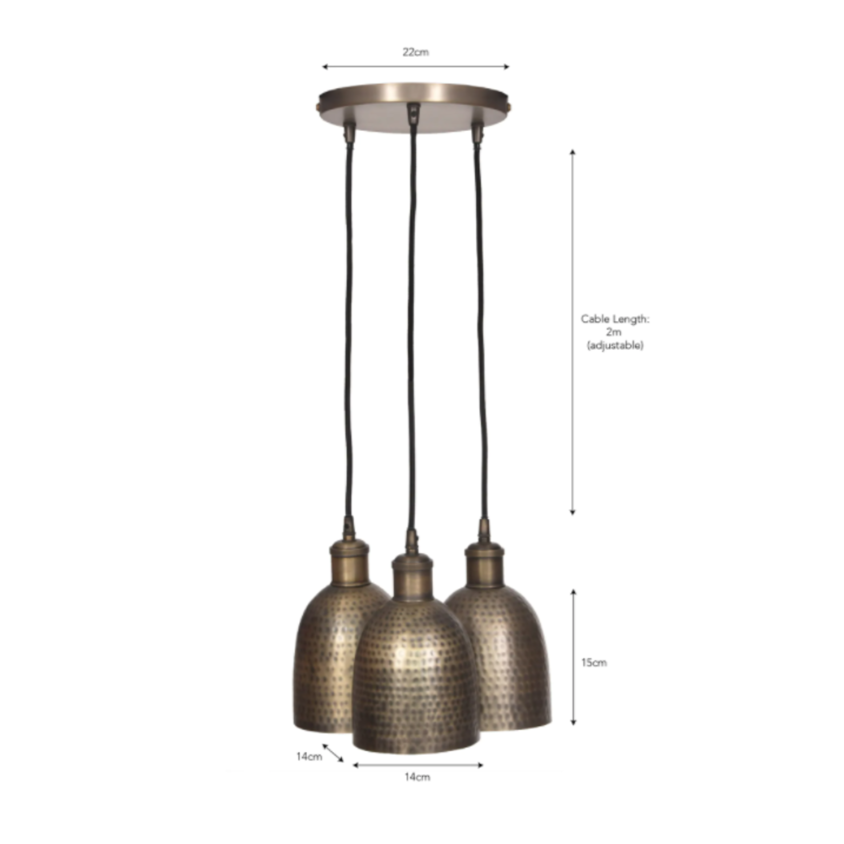 Garden Trading Trio of Kielder Cluster Pendant Light