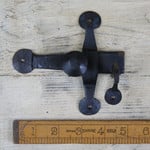 IRON RANGE Cupboard Latch Penny End Handforged Black 5"