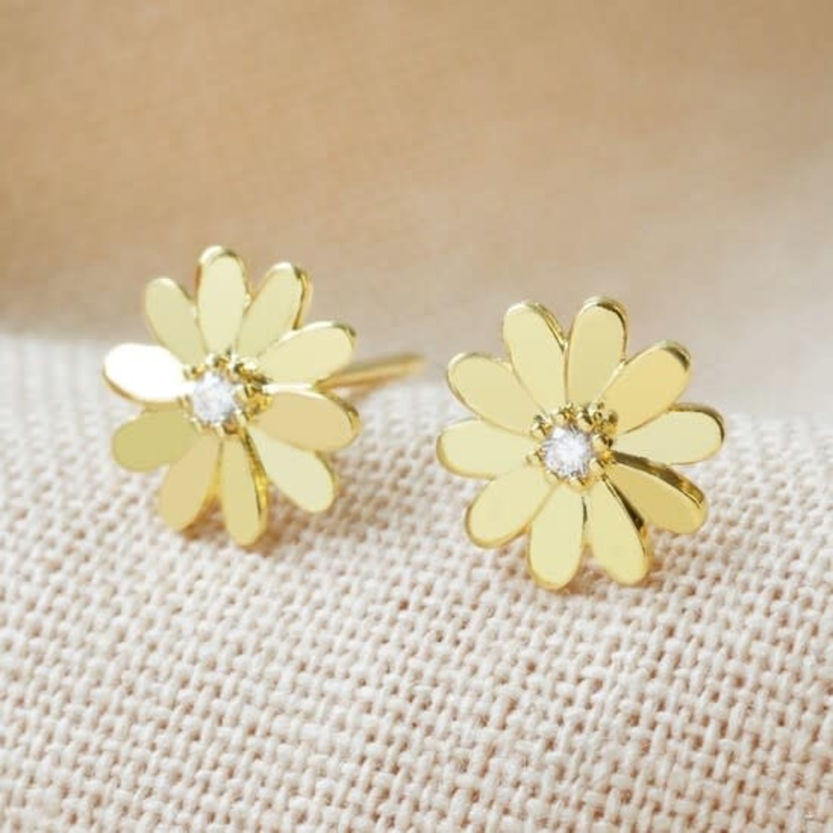 Lisa Angel Daisy Stud Earrings in Gold