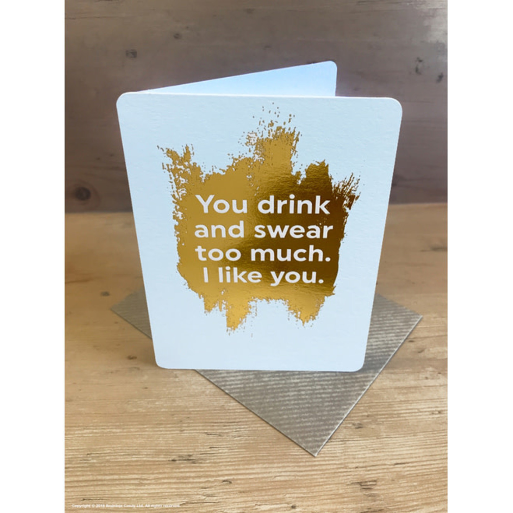 WORDY CARDS Drink And Swear Small Card