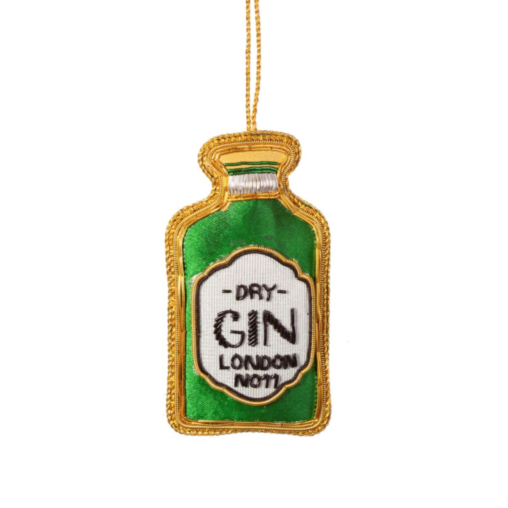 Sass and Belle Gin Bottle Zari Embroidery Decoration