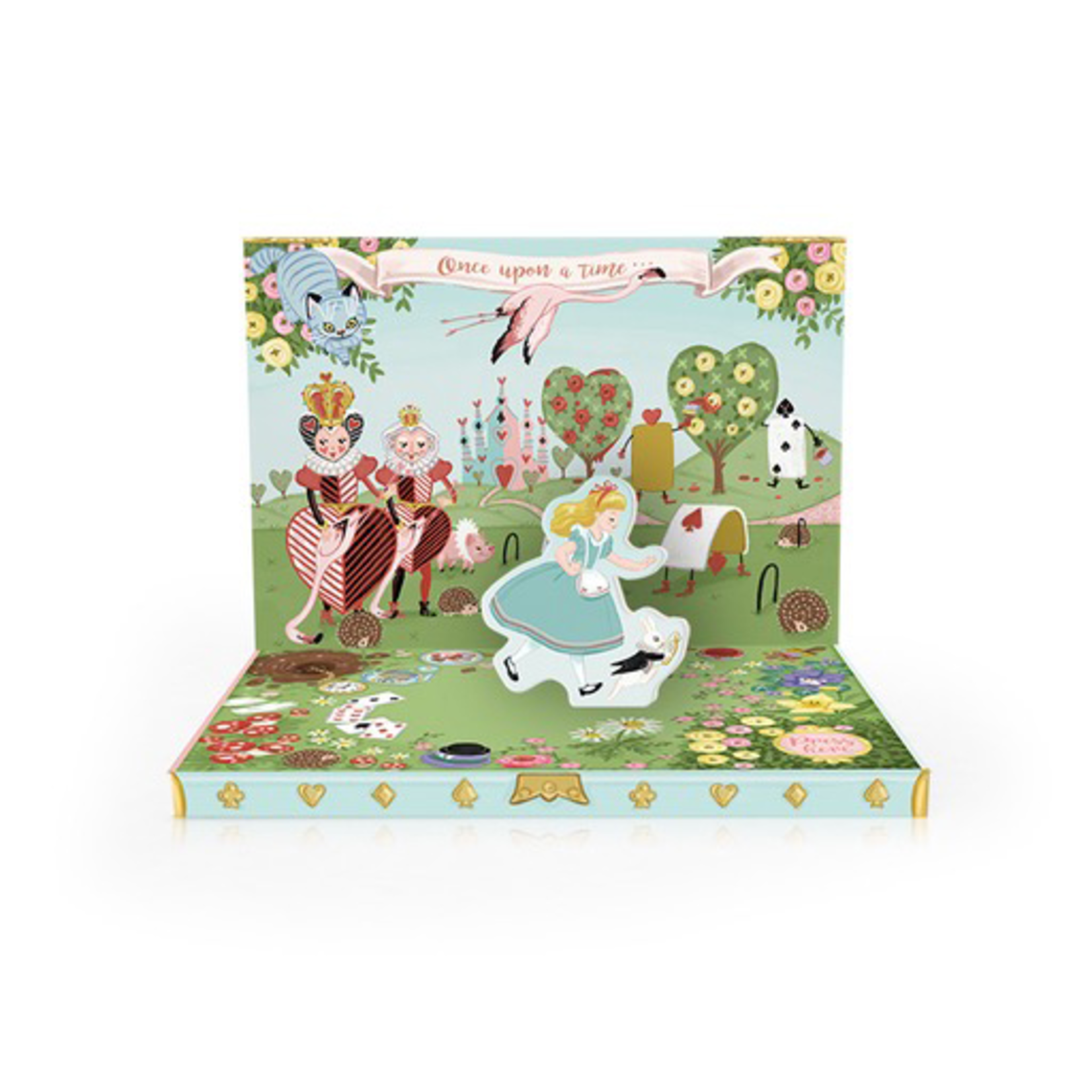 Adventures in Wonderland Moving Musical Box Card