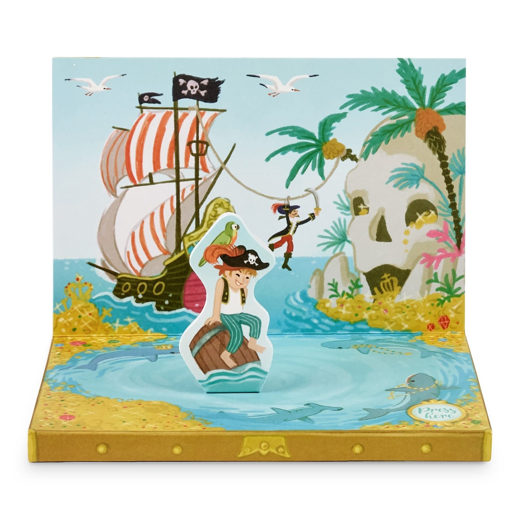 Pirate Adventures Moving Musical Box Card