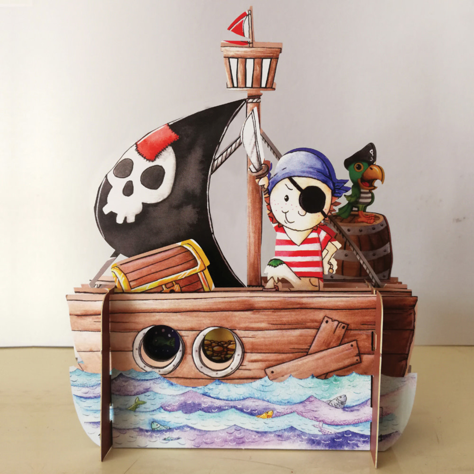 AllJoy Design Pirate on Boat Pop Up 3D Card