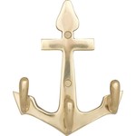 Nautical Homeware Brass Anchor Triple Hook